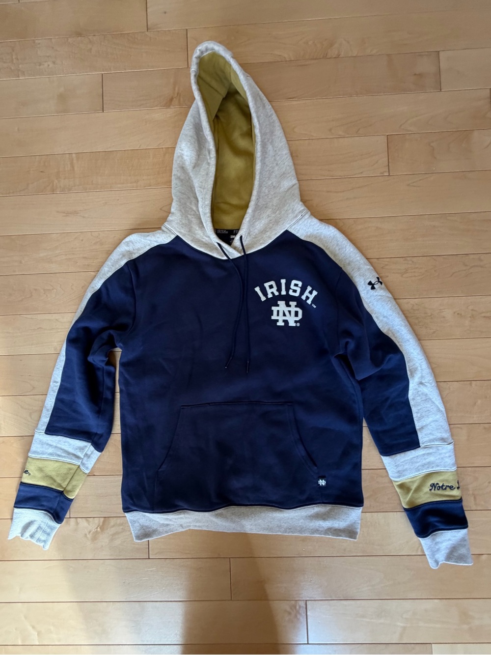 Under Armor Notre Dame hoodie. Iconic Collection. Size small.